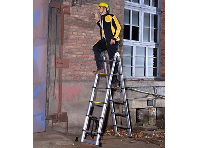 Teleskopik Alüminyum Merdiven 120 kg Kapasite 9*2 5,6 metre  - 5