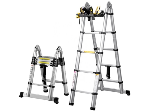 Telescopic Aluminum Ladder 120 kg Capacity 9*2 5.6 meters