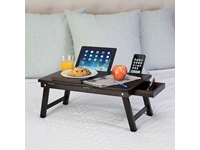 HOD 02 Foldable Adjustable Wooden Portable Tablet Laptop Desk Book Work Breakfast Enjoyment  - 2