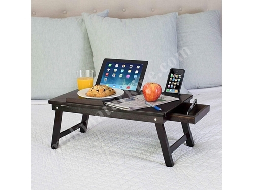 HOD 02 Foldable Adjustable Wooden Portable Tablet Laptop Desk Book Work Breakfast Enjoyment 