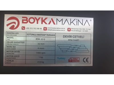 Boyka 32 Cm'Lik Sütunlu Matkap - 3