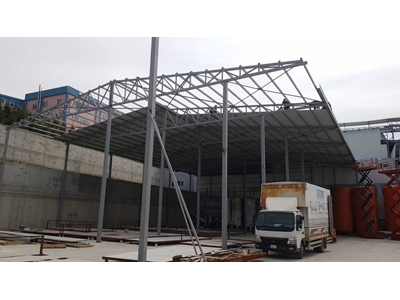 Yılşen Makina Çelik Konstrüksiyon Çatı Yapım Uygulaması  - 14