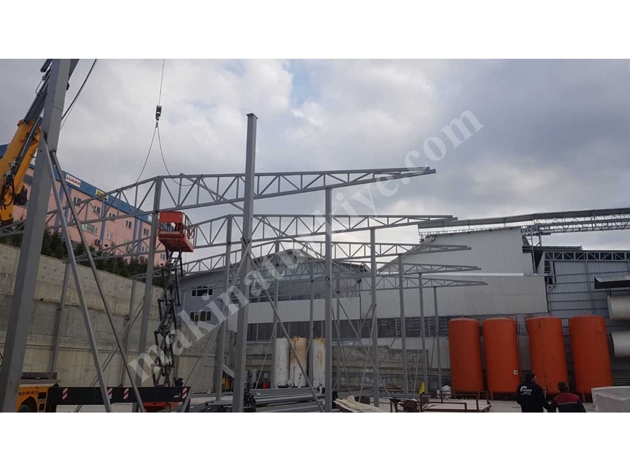 Yılşen Makina Çelik Konstrüksiyon Çatı Yapım Uygulaması 