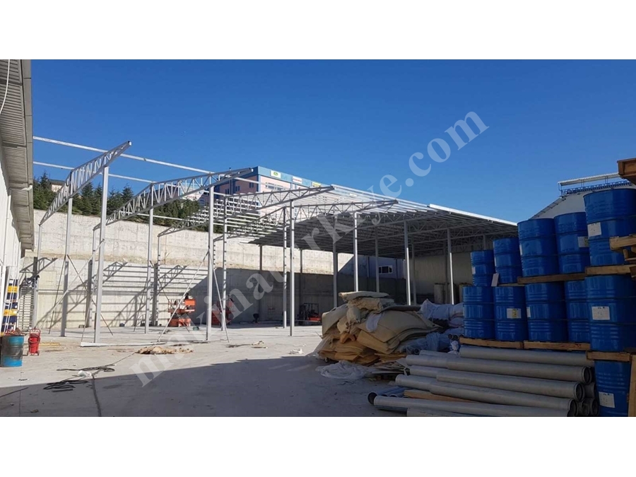 Yılşen Makina Çelik Konstrüksiyon Çatı Yapım Uygulaması 