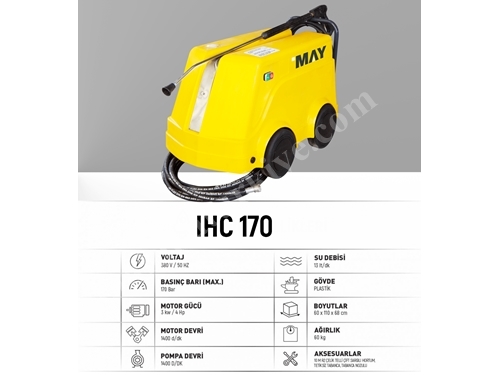 IHC 170 170 Bar Soğuk Su Oto Yıkama Makinası 