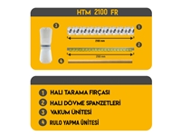 HTM 2100 FR 210 Cm Fırçalı Halı Çırpma Ve Toz Alma Makinası  - 1