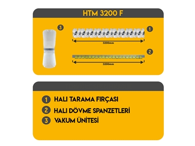 320 cm Fırçalı Halı Çırpma ve Toz Alma Makinası - 1