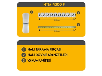 430 cm Fırçalı Halı Çırpma ve Toz Alma Makinası - 1