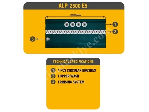 ALP 2500 E5 250 Cm Otomatik Halı Yıkama Makinesi