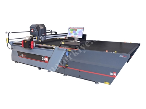 90 Mm Otomatik Konveyörlü Denim Ve Ağır İş Pastal Kesim Makinası 