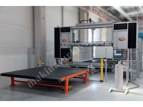 Machine de découpe horizontale CNC pour mousse 40 mètres/minute