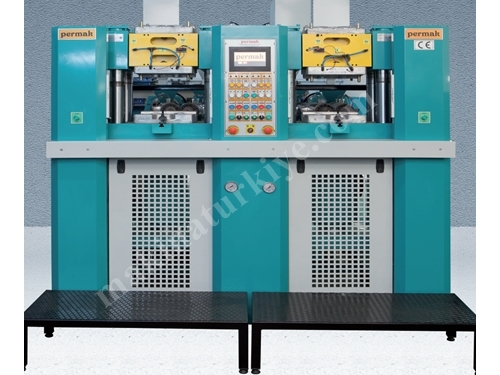 Machine d'extrusion de semelles TR-PVC bicolore 2 stations