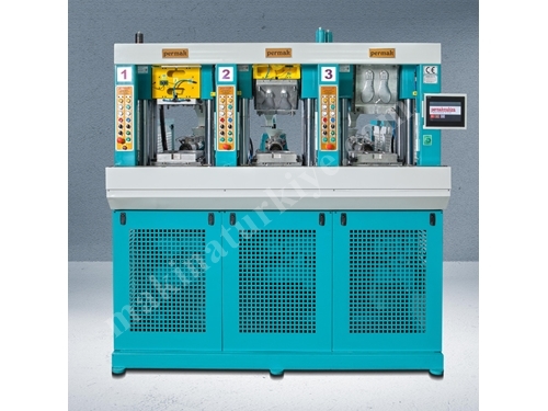 3 Station 2 Color TR-PVC Extrusion Sole Machine