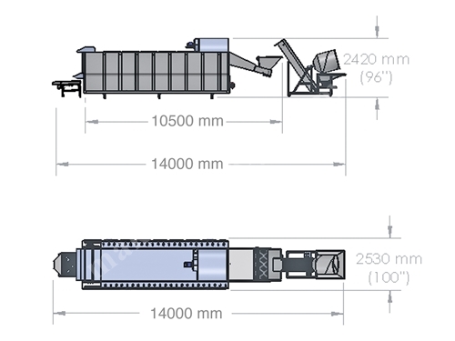 500-800 kg / Stunde Einzelband-Nussröstmaschine