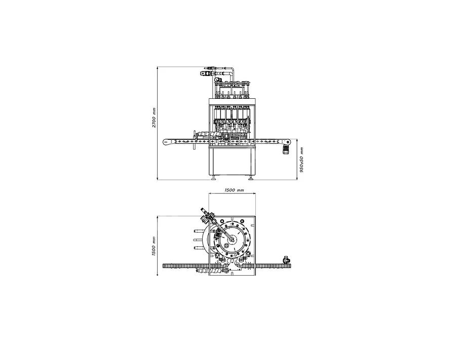 Volumetric Filling And Capping Machine