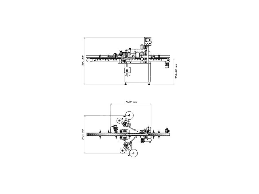Double Sided Round Surface Labeling Machine