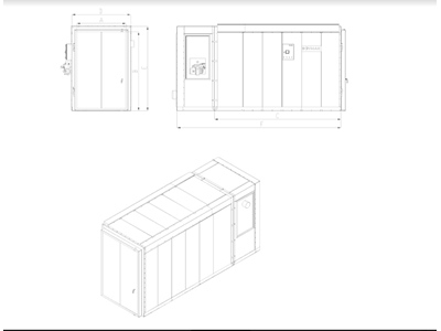 1200x5200x1500 mm Dizel/Motorin Kutu Tipi Boya Fırını - 1
