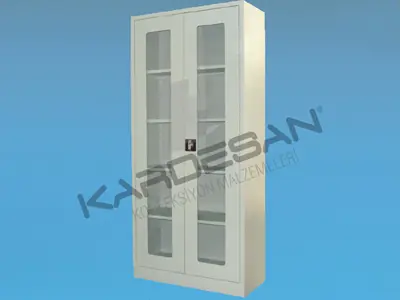  K89 Camlı Kilitli İplik Dolabı