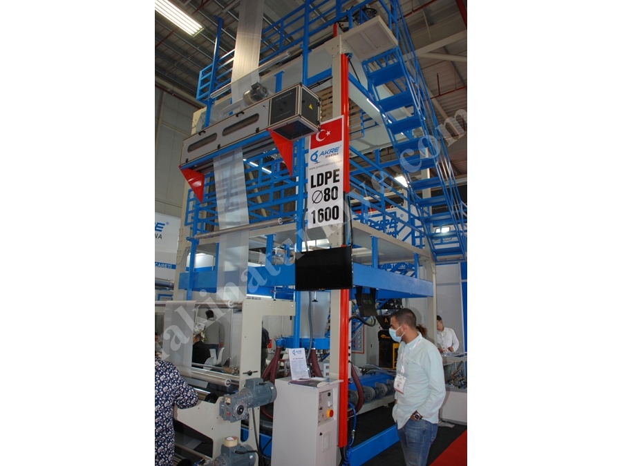 130 Kg/Saat Kapasiteli Plastik Extruder Ldpe Film Makinası