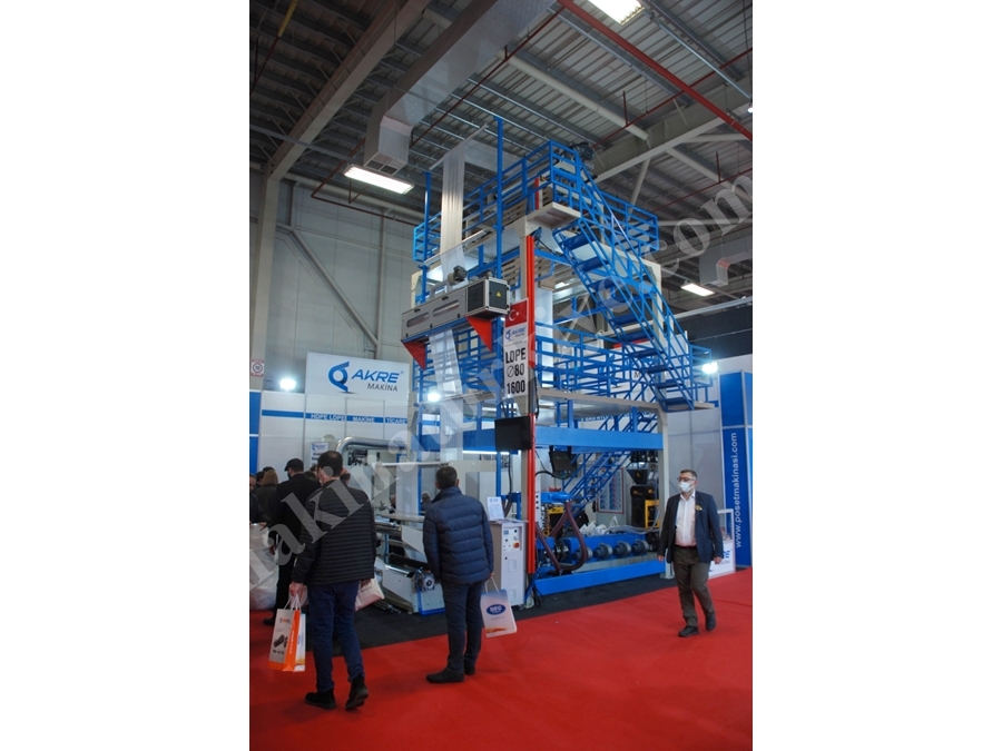 130 Kg/Saat Kapasiteli Plastik Extruder Ldpe Film Makinası