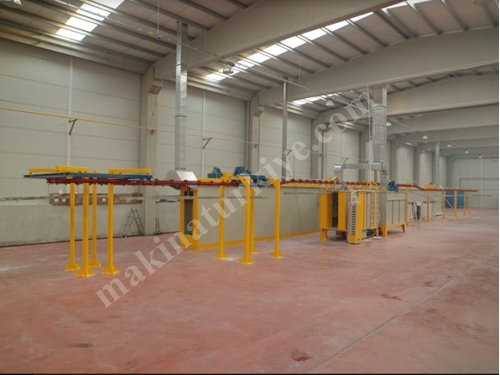 800x2300x8000 mm Lpg/Lng Tunnel Type Electrostatic Paint Oven