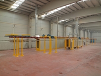 Four de peinture électrostatique en tunnel gaz LPG/LNG de 800X2300x12000 mm
