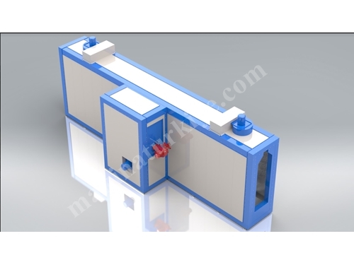 800X2300x36000 Mm Motorin/Diesel Tunnel Type Electrostatic Paint Oven