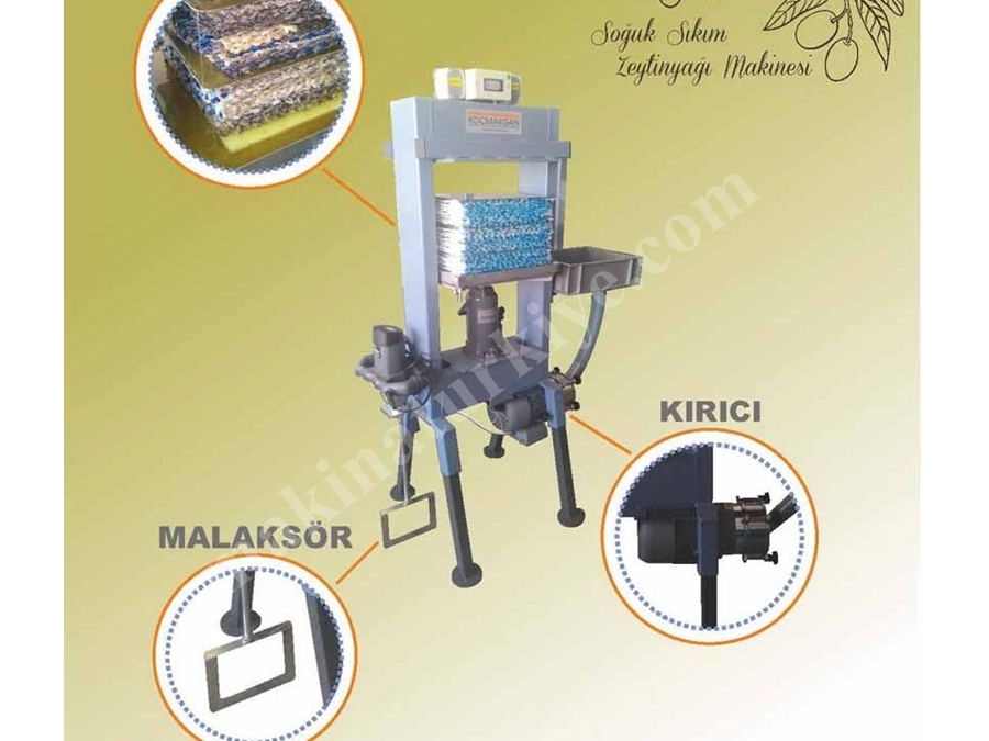 7,5 Kg/Saat Kapasiteli Soğuk Ve Kuru Sıkım Zeytinyağı Makinesi