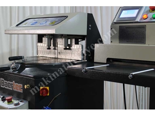 400 mm Conveyor PVC and Aluminum Profile Bottom Cutting Machine