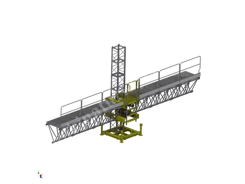 Подвижная наружная платформа на высоту 150 м с грузоподъемностью 2000 кг