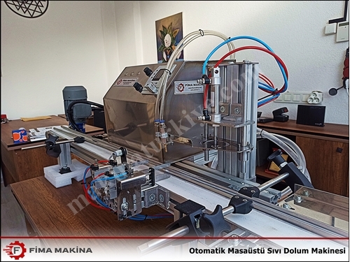 Otomatik - Masaüstü Sıvı Dolum Makinesi 2 Ve 1 Nozullu