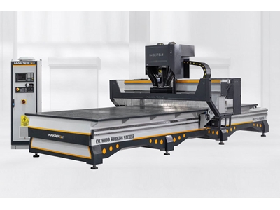 2100x2800x350 mm 2-Piece Wood CNC Router with Processing Area
