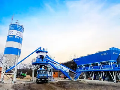 Новое поколение стационарного бетоносмесительного завода 100 м3/час