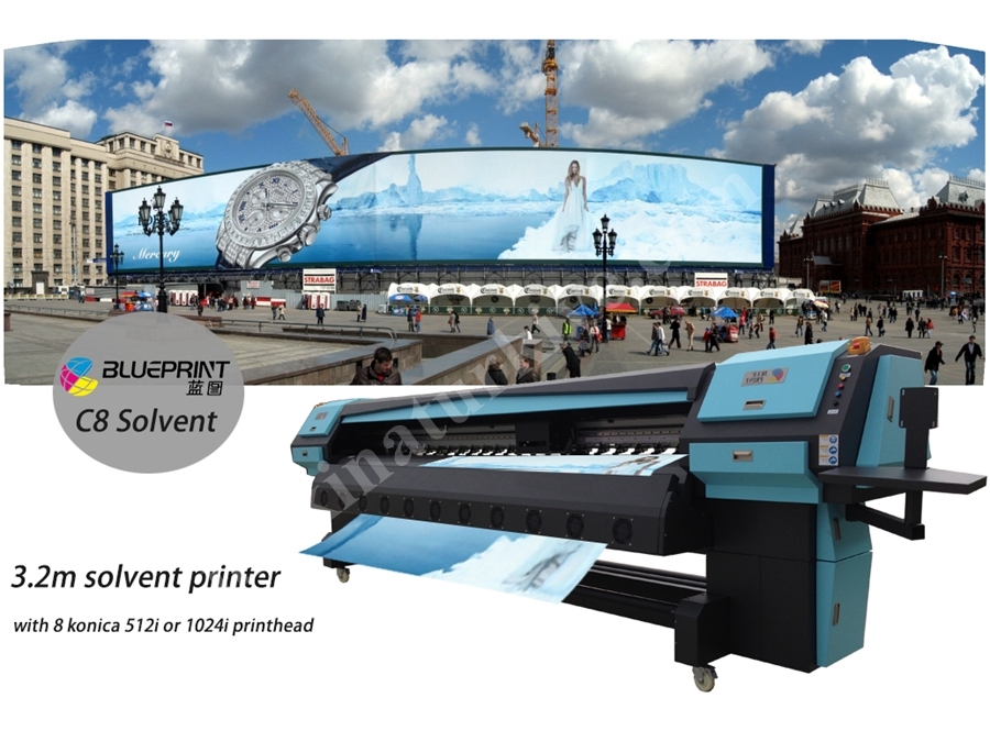 Konica KM1024i Solvent Baskı Makinesi 
