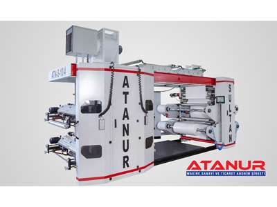 4 Renk 100 Cm Stack Tip Flexo Baskı Makinesi  - 4