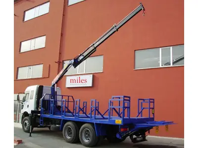 1500 Kg 1600x1200 mm Vinçli Tüp Taşıma Aracı / Tube Carrier with Crane İlanı