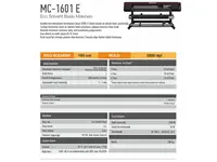 MC 1601-E -16 cm Tek Kafa Eko Solvent Dijital Baskı Makinası İlanı