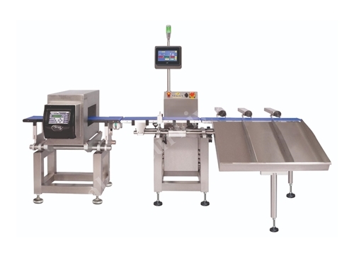 Food Metal Detector and Weight Control Machine Combined Line