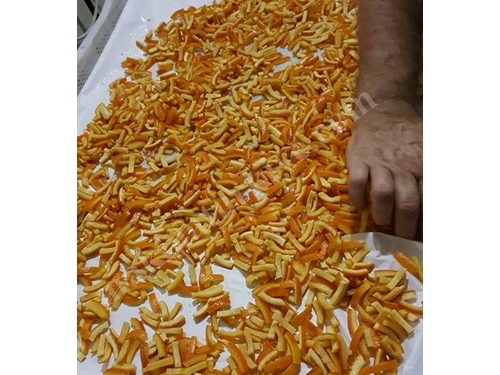 Maschine zum Schneiden von getrockneten Aprikosenwürfeln