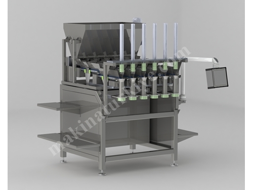 Machine de remplissage de viande à 6 canaux avec réglage du poids