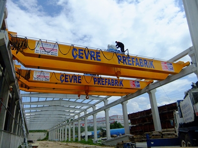 30 Ton Kapasiteli Çift Kiriş Gezer Köprülü Vinç - 1