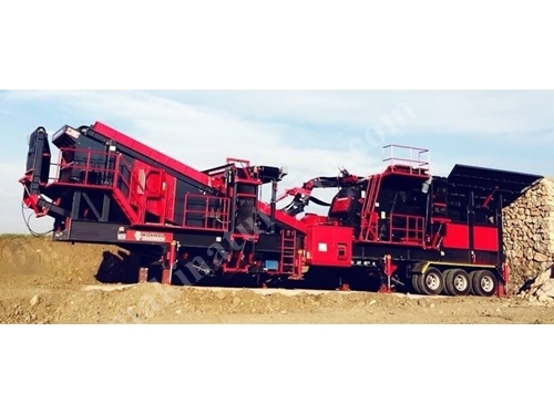 Max 300 Ton / Saat Kapasiteli Mobil Kireç Taşı Kırıcı