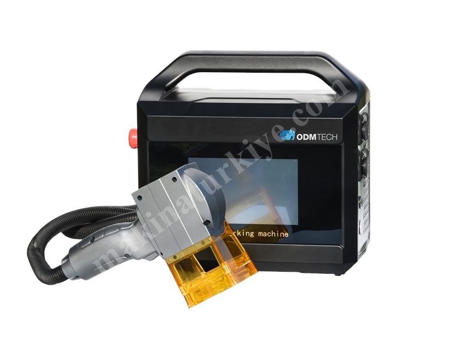 20 Watt Bataryalı 100x100mm  Mobil Fiber Lazer Markalama Makinası 