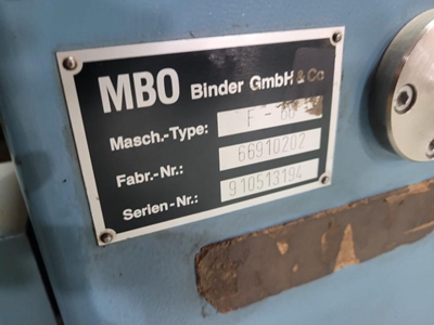 MBO K66/6KTL  66x102 Kırım Katlama Makinası - 3