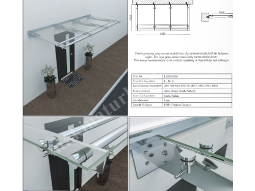 Stainless Steel Door Canopy System