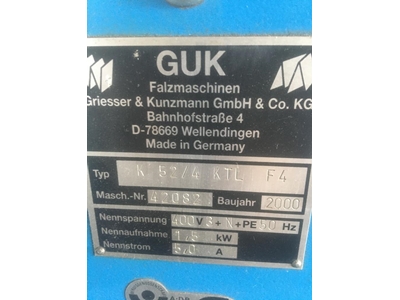 GUK 52/4 KTL  52x74 Kırım Katlama Makinesi - 1