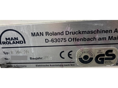 Roland R704 3B 4 Renk Ofset Baskı Makinesi - 2