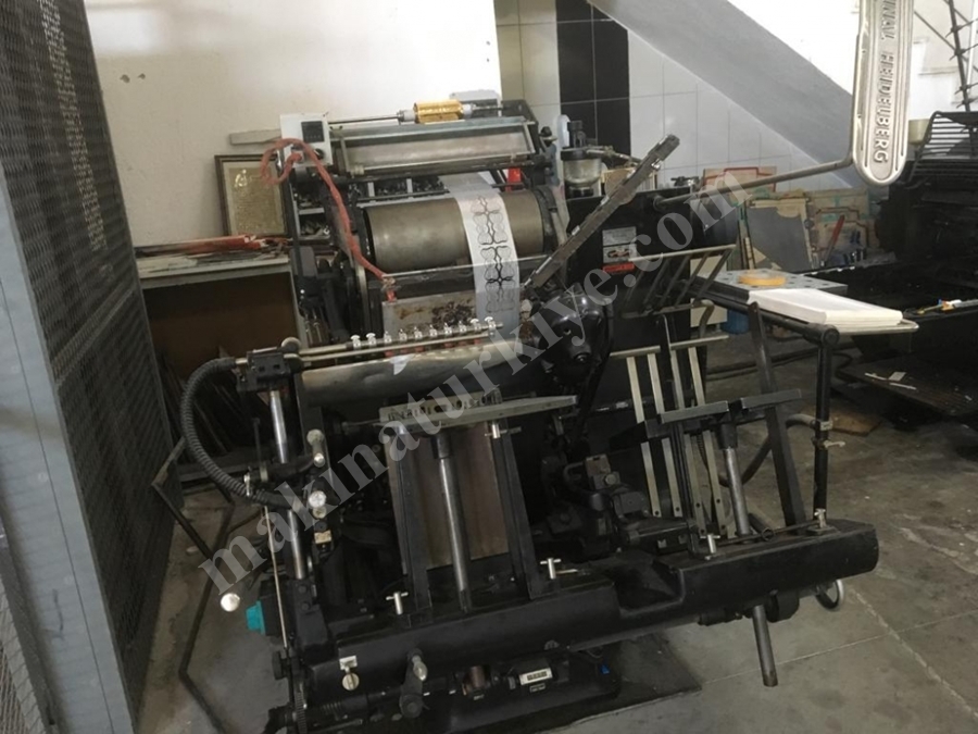 Heidelberg Yaldız Tertibatlı Maşalı Baskı ve Keski Makinesi