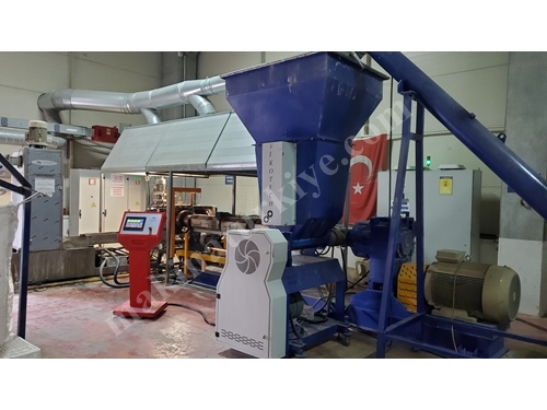 120 mm Vidalı Yan Beslemeli Granül Extruder