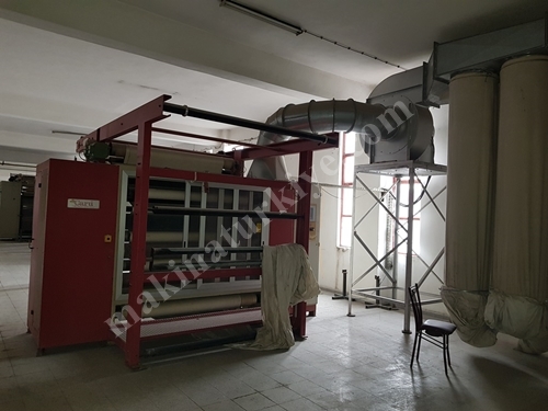 2.00 mt Silindir eni Dik Kumaş Karbon Fırçalama Makinası 